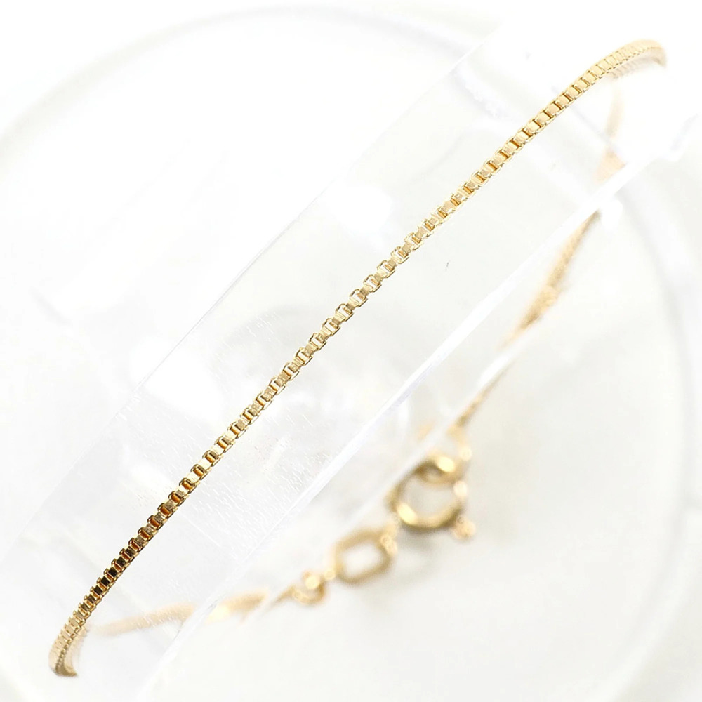 K10 10K YG Yellow Gold Bracelet, Total Weight 1.0g, 19cm, Jewelry